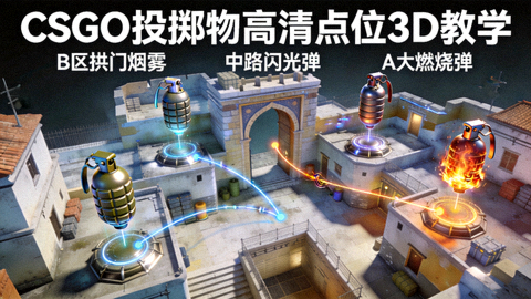CSGO投掷物高清点位3D视频教学配图