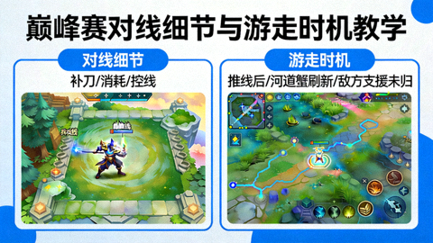 王者荣耀巅峰赛对线细节与游走时机教学配图